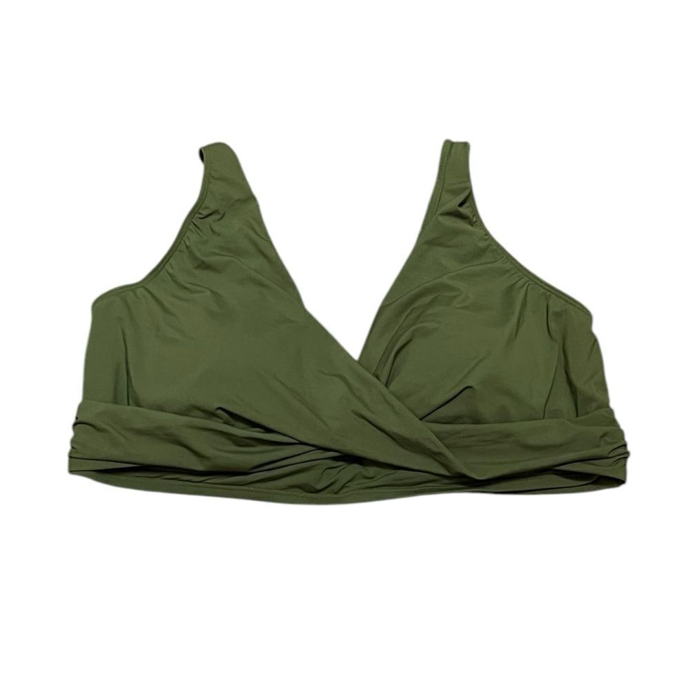Holipick Women’s Olive Green Swim Bikini Top, Size 18W, NWT‎